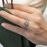 Moissanite Criss Cross Ring Set