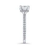 Ella Asscher Cut Moissanite Engagement Ring