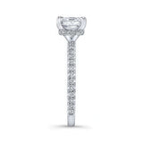 Ella Asscher Cut Moissanite Engagement Ring