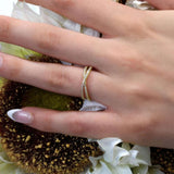 Criss Cross Diamond Promise Ring