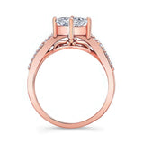 Unique Princess Cut Lab Grown Diamond Engagement Ring