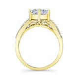 Unique Princess Cut Lab Grown Diamond Engagement Ring