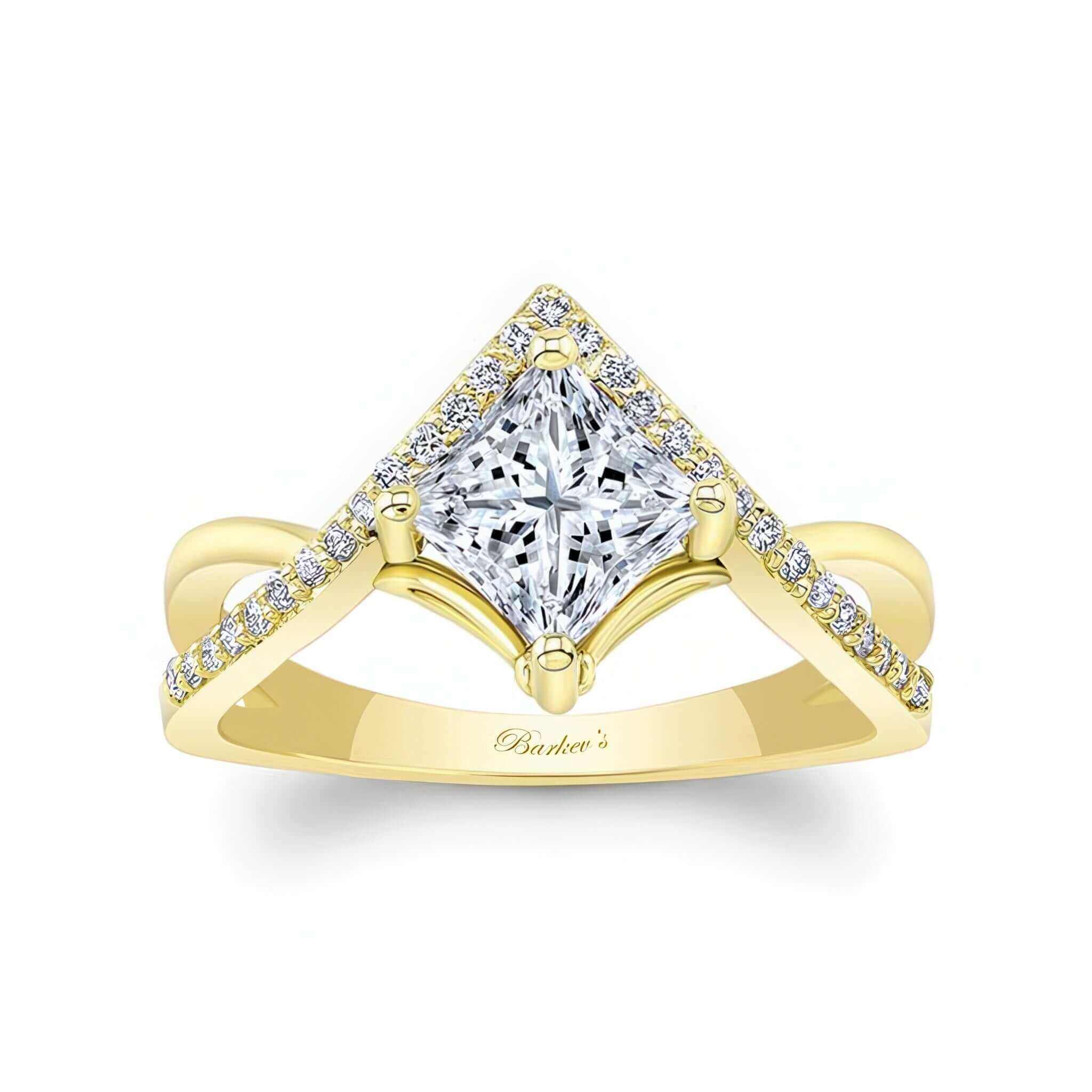 Unique Princess Cut Engagement Ring