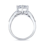 Unique Princess Cut Lab Grown Diamond Engagement Ring