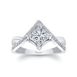 Unique Princess Cut Engagement Ring