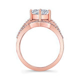 Unique Princess Cut Lab Diamond Wedding Set