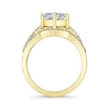 Unique Princess Cut Lab Diamond Wedding Set