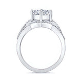 Unique Princess Cut Lab Diamond Wedding Set