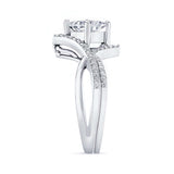 Unique Princess Cut Lab Diamond Wedding Set