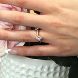 Princess Cut Split Shank Ring