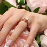 Princess Cut Split Shank Ring
