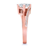 Princess Cut Split Shank Ring