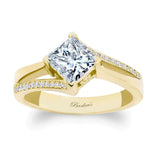 Princess Cut Split Shank Ring