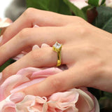 Princess Cut Split Shank Ring