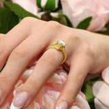 Princess Cut Split Shank Ring