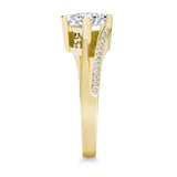 Princess Cut Split Shank Ring