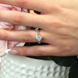 Princess Cut Split Shank Ring