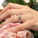 Princess Cut Split Shank Ring
