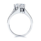 Princess Cut Split Shank Ring