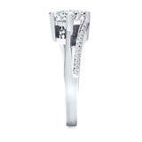 Princess Cut Split Shank Ring