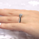 Princess Cut Black Diamond Accent Ring