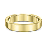 5mm Beveled Yellow Gold Wedding Band