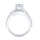 2 Carat Emerald Cut Moissanite Ring Set