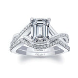 2 Carat Emerald Cut Moissanite Ring Set