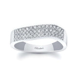 Curved Diamond Wedding Band