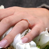 Curved Diamond Wedding Band