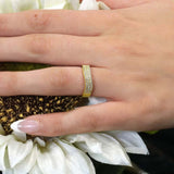 Curved Diamond Wedding Band