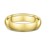 5mm Classic Rounded Polished Yellow Gold Band