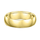 6mm Classic Rounded Polished Yellow Gold Band