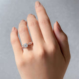 2 Row Moissanite Ring