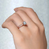 2 Row Moissanite Ring