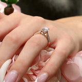 2 Row Moissanite Ring