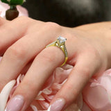 2 Row Moissanite Ring