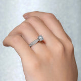 2 Row Moissanite Ring