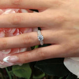 2 Row Moissanite Ring
