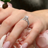 2 Row Moissanite Ring