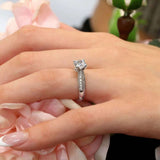 2 Row Moissanite Ring