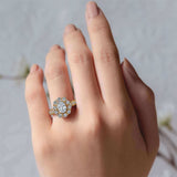 Oval Halo Moissanite Ring
