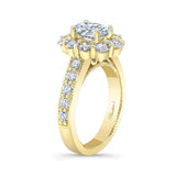 Oval Halo Moissanite Ring
