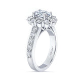 Oval Halo Moissanite Ring