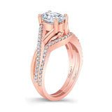 One Carat Oval Diamond Bridal Set