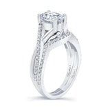 One Carat Oval Diamond Bridal Set