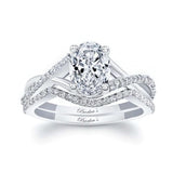 One Carat Oval Diamond Bridal Set