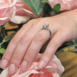 One Carat Princess Cut Diamond Bridal Set