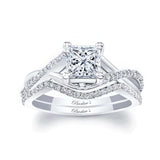 One Carat Princess Cut Diamond Bridal Set