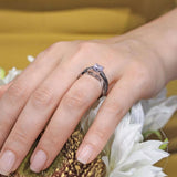 One Carat Moissanite Black Diamond Accent Bridal Set